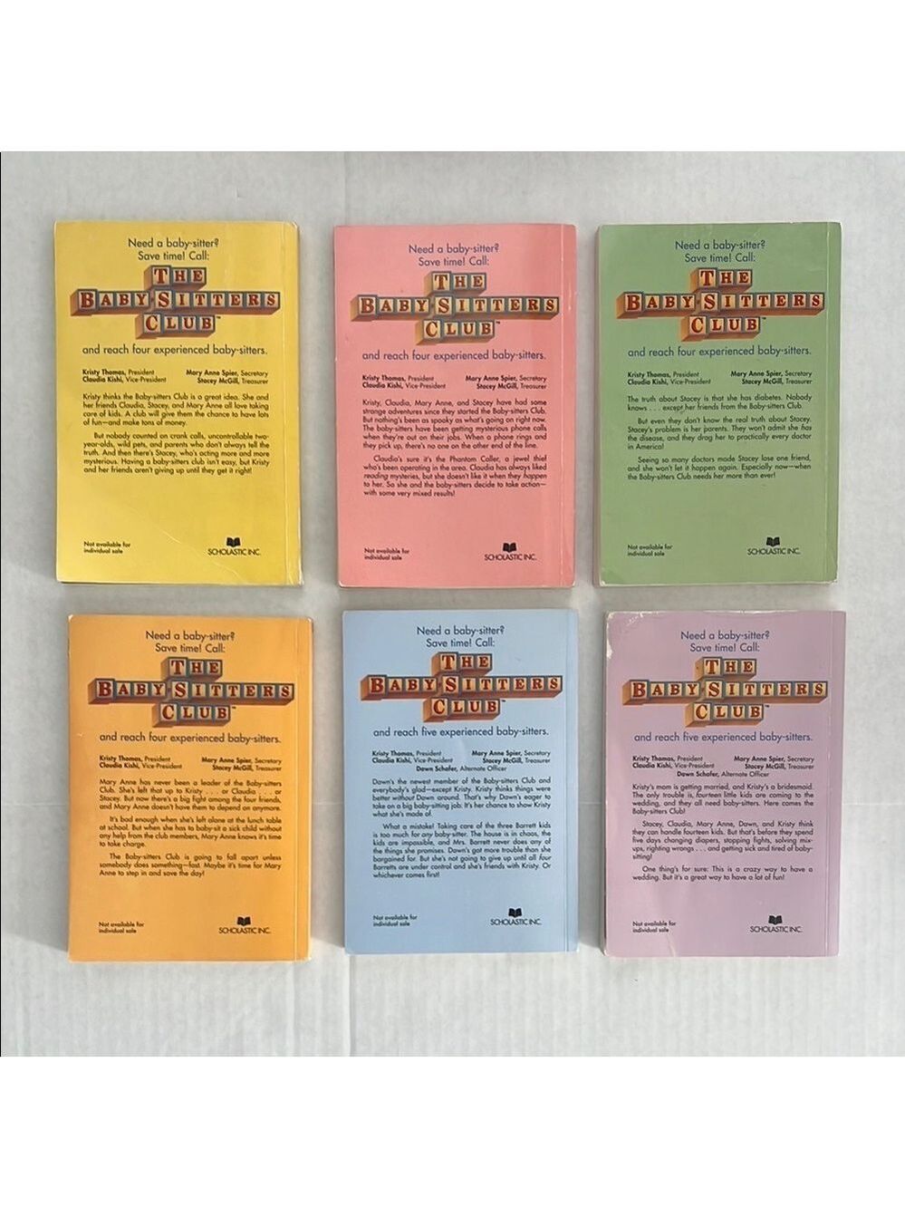The Baby-Sitters Club Retro Set Books 1-6 Original Covers Collectible Tin Case - Picture 8 of 12